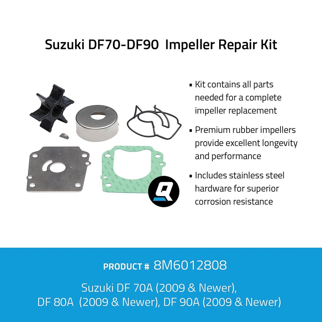Quicksilver 8M6012808 Impeller huoltosarja,  Suzuki DF70-DF90