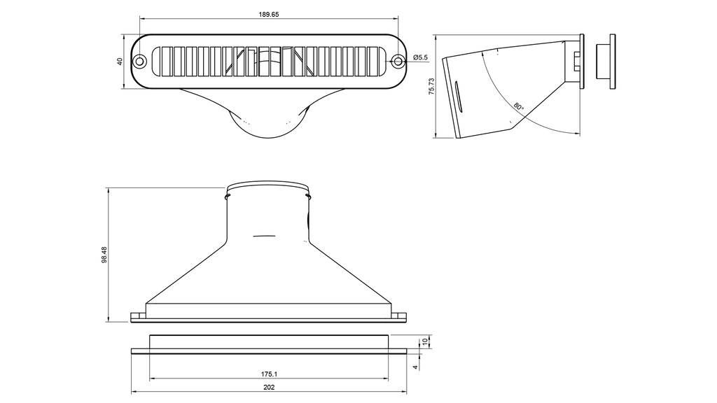 Autoterm kapea ikkunasuulake 60mm