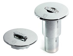 [9511040010] Kansiruuvike "WASTE" 38mm 120mm Kromattu messinki