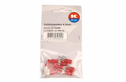 [KF 022290] K-Fix Abiko, Haarukkaliitin M4 (4.3mm) pun., 10kpl/pakk. (A 1543 G)